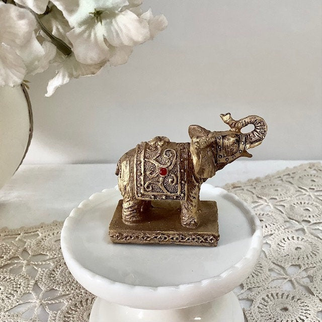 Porte encens éléphant résine vintage