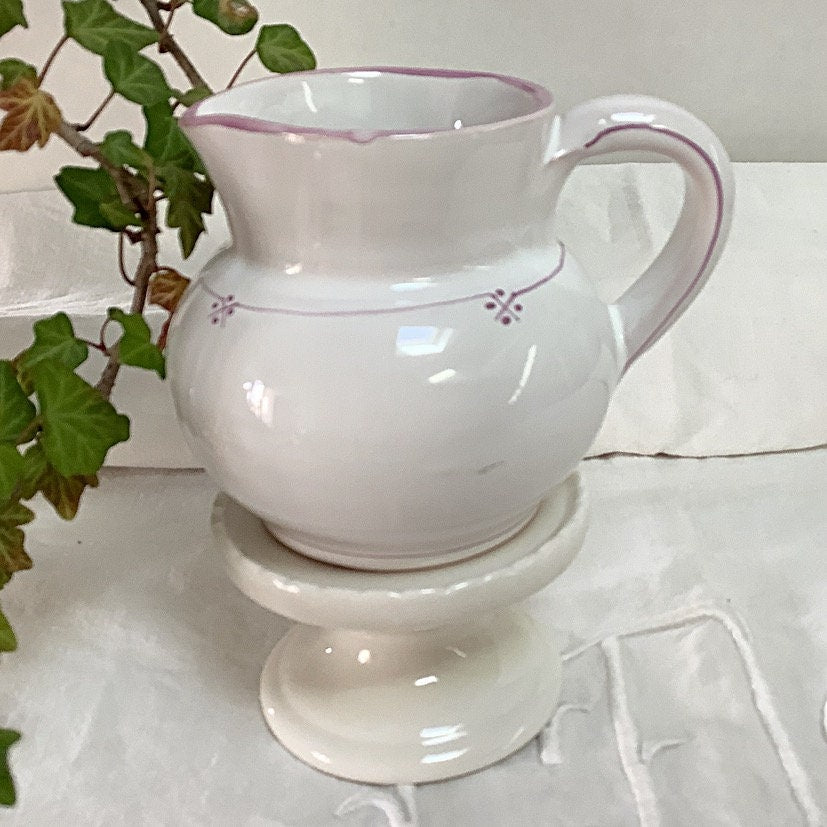 Pot à lait pichet verseuse faïence Dieulefit vintage