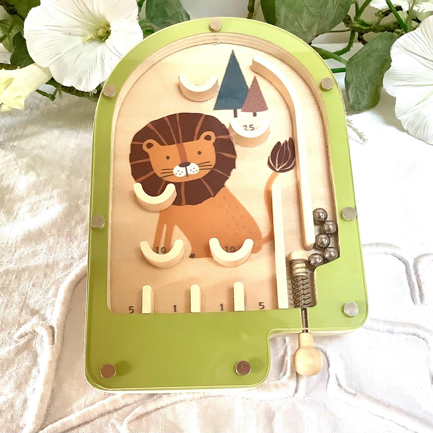 Jeu mini flipper bois lion