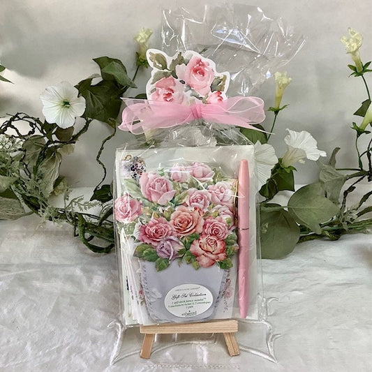 Cartes enveloppes bloc notes vintage royal garden roses