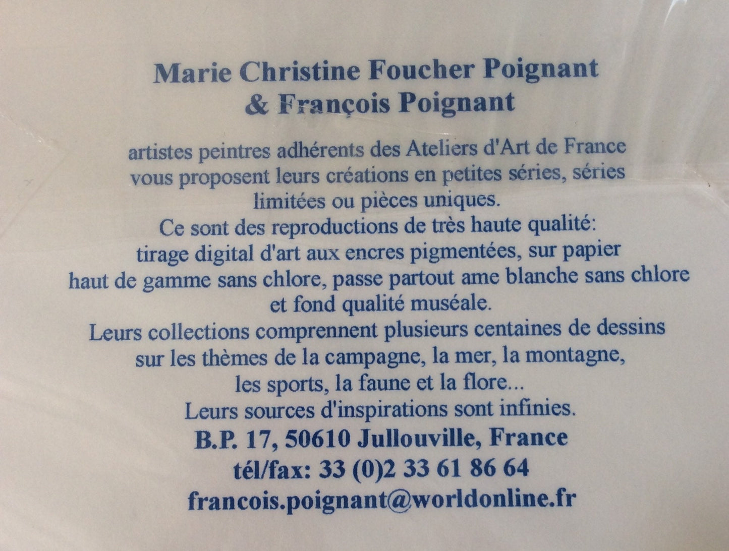 Sérigraphie reproduction chevaux foucher poignant modèle A