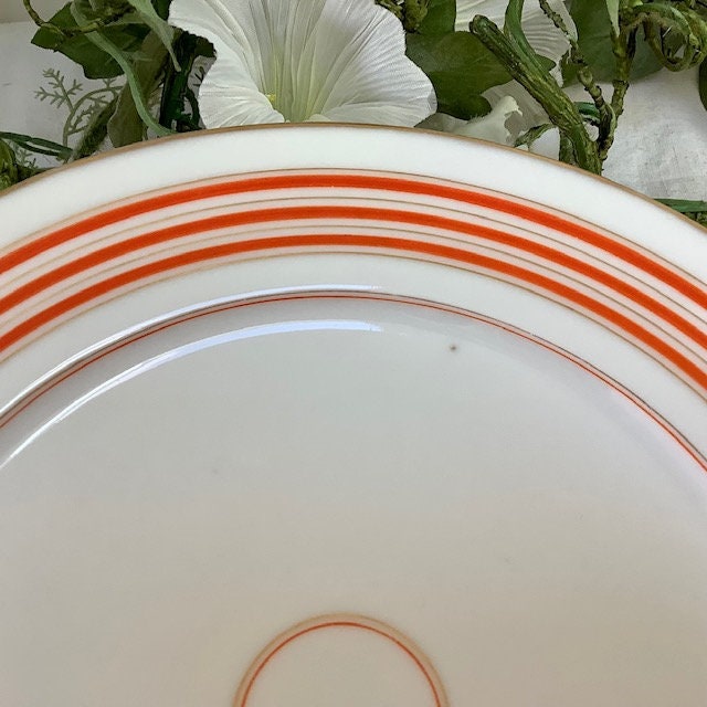 Plat serviteur piédouche porcelaine coupe à fruits vintage