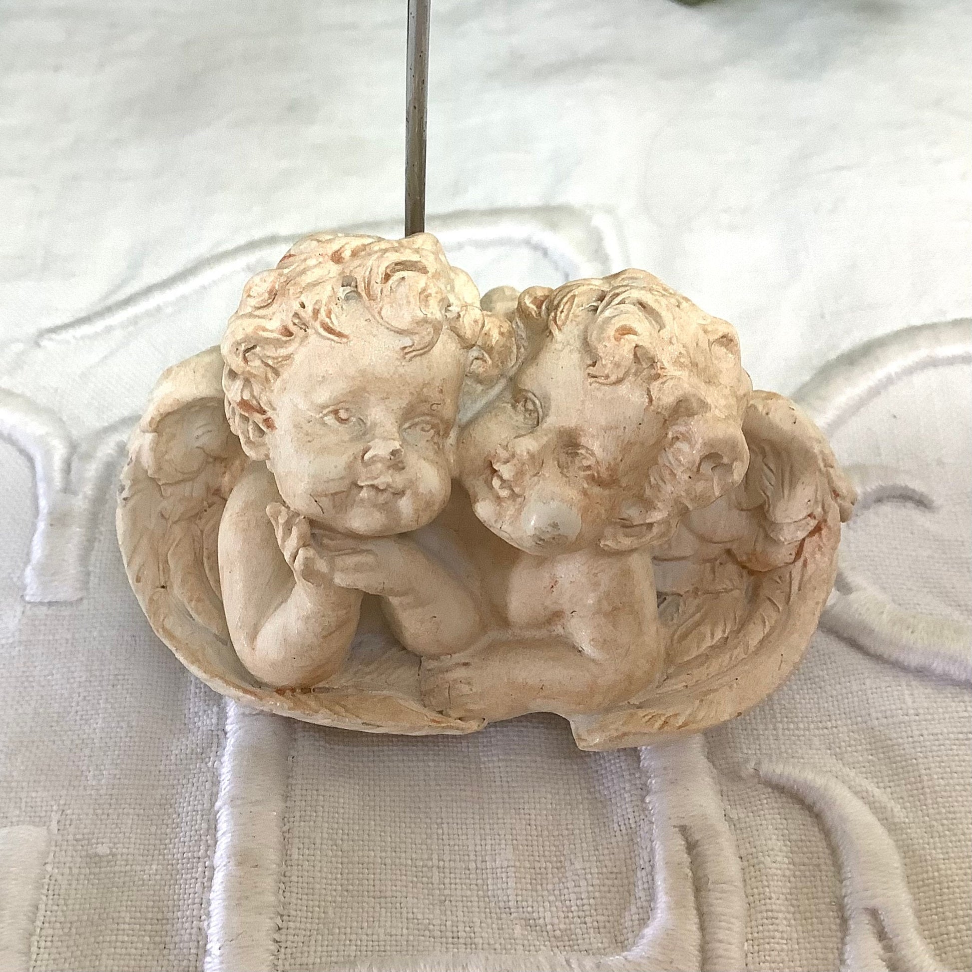Figurines anges angelot résine porte photo
