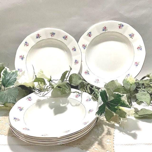 Assiettes creuses faïence Digoin Sarreguemines vintage