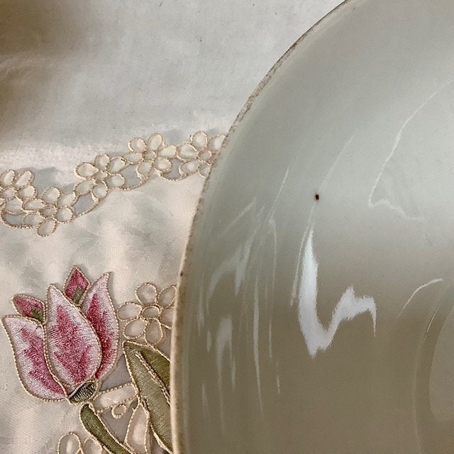 Saladier vintage porcelaine art déco roses AV