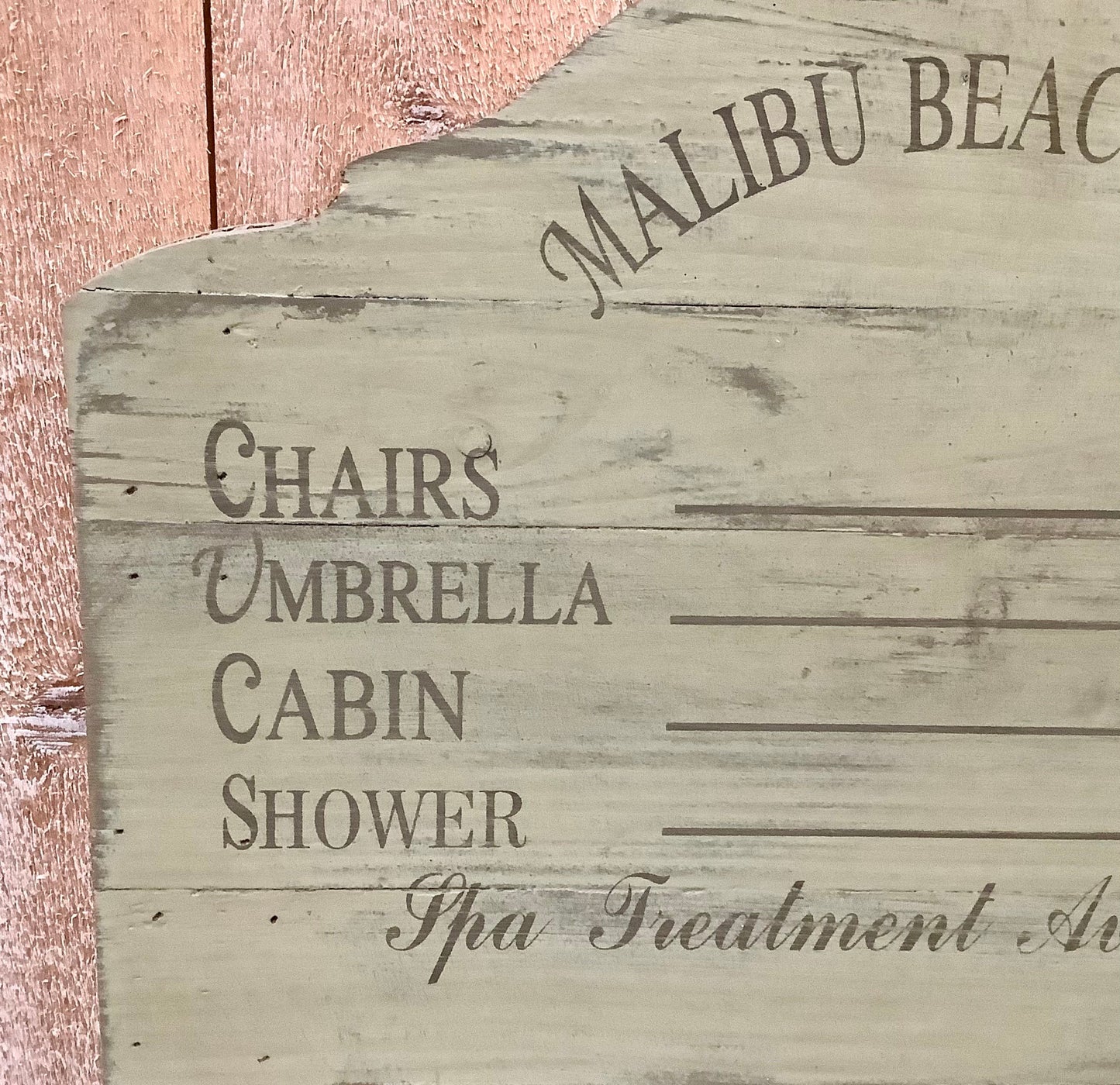 Miroir vert style ancien malibu beach club vintage ht 70 cm