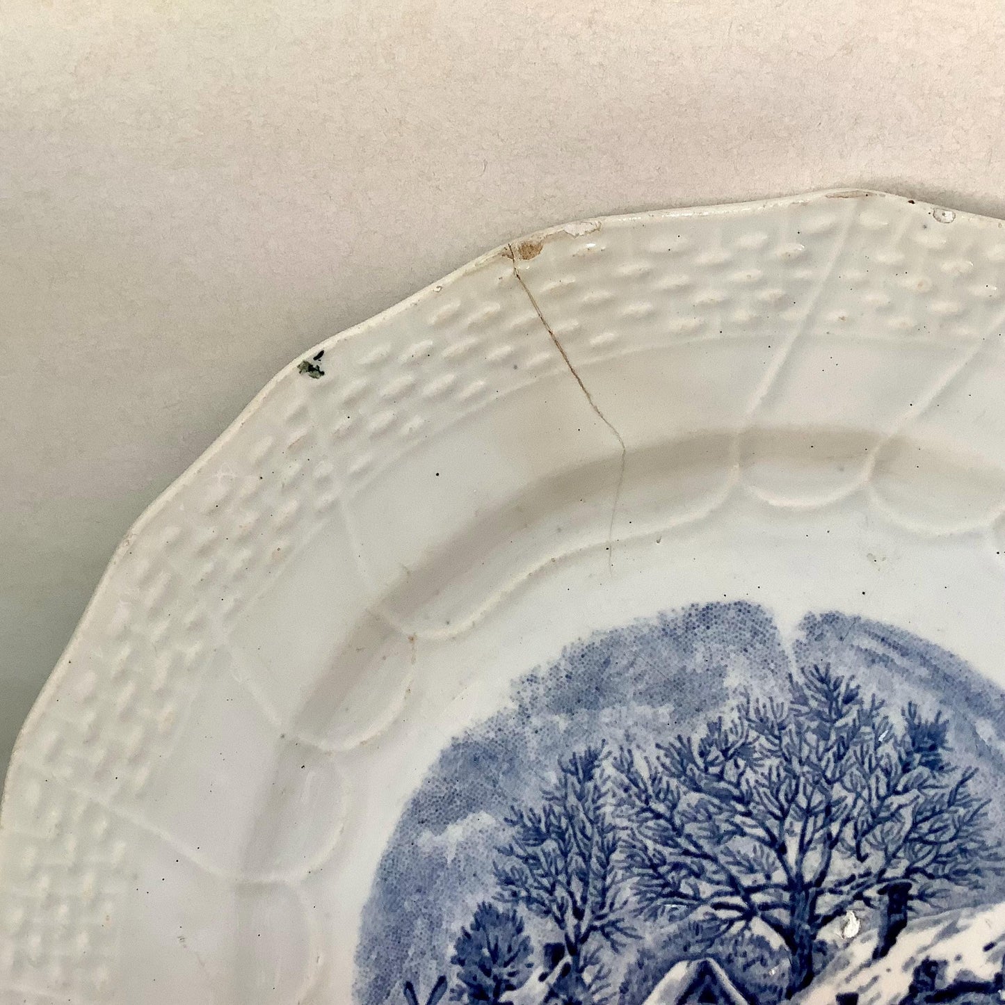 Assiettes à dessert faïence moulin des loups et hamage Delft