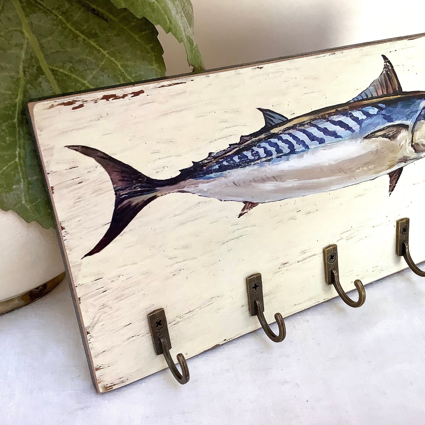 Accroche clés poisson modèle A  décoration marine  22 x 11