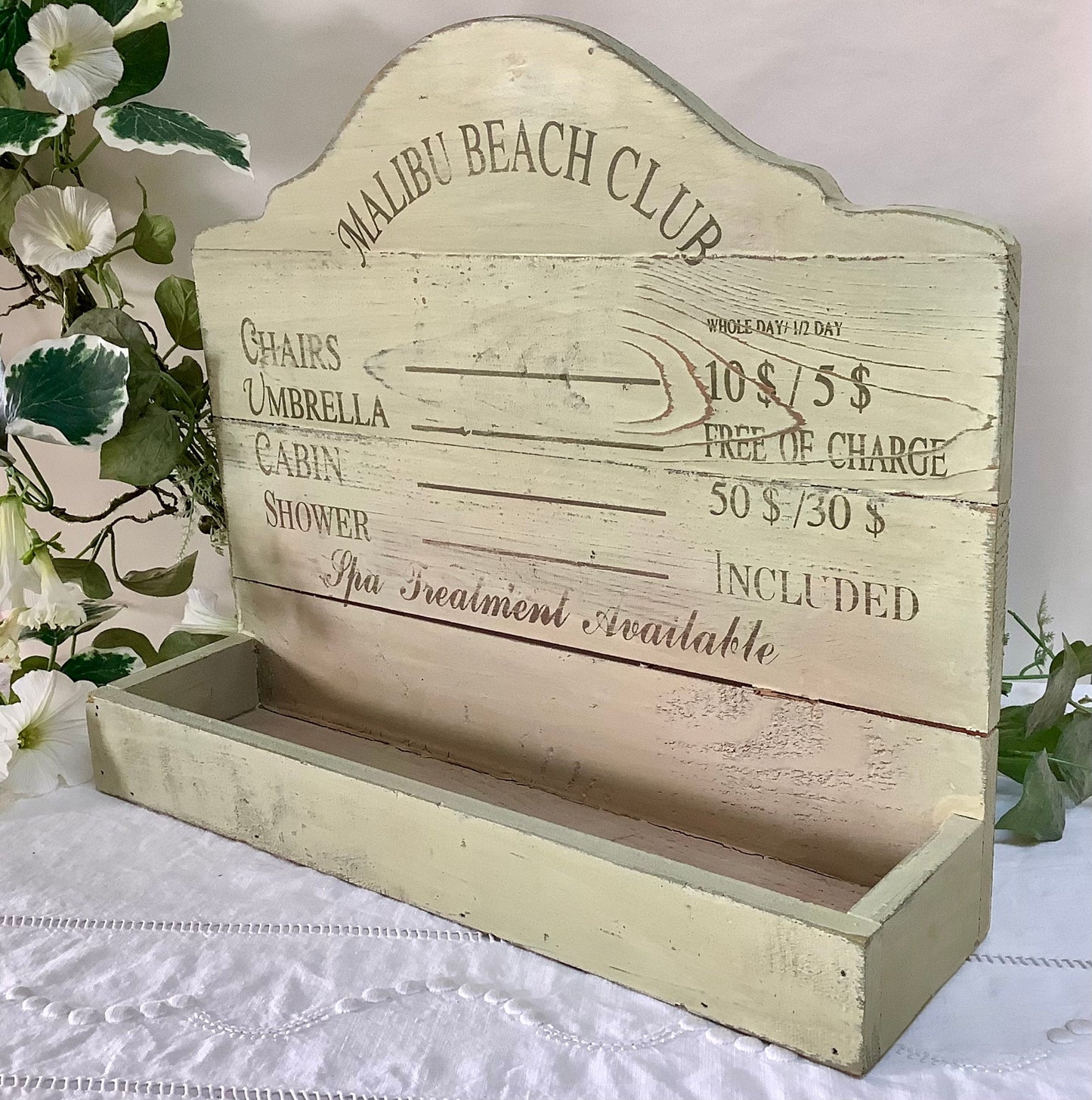 Organisateur de bureau malibu beach club vintage ht 70 cm