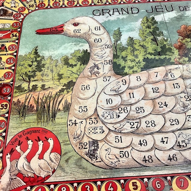 Jeu de l’oie vintage coffret bois
