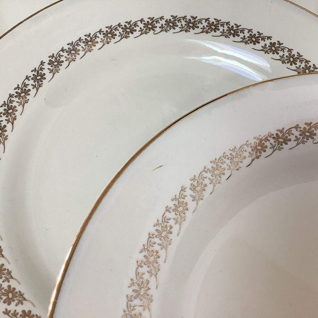 Assiettes plates faïence Digoin Sarreguemines Québec vintage