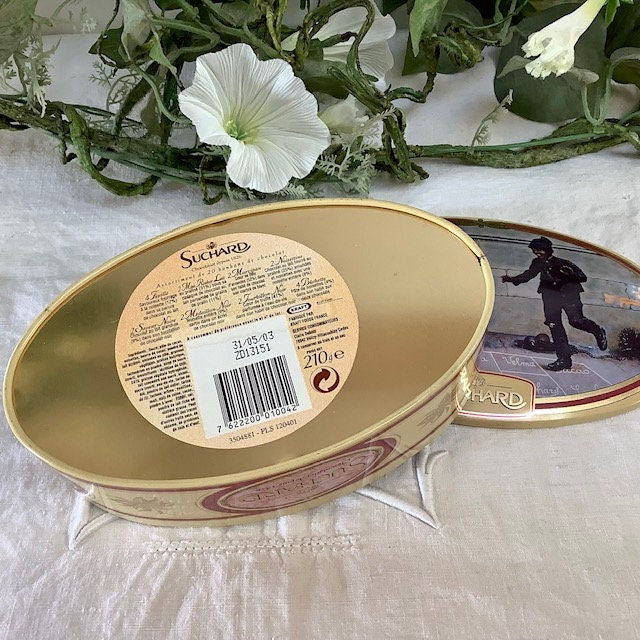 Boîte métal ovale Suchard vintage