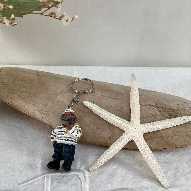 Porte clé mousse en résine vintage ht 6 cm