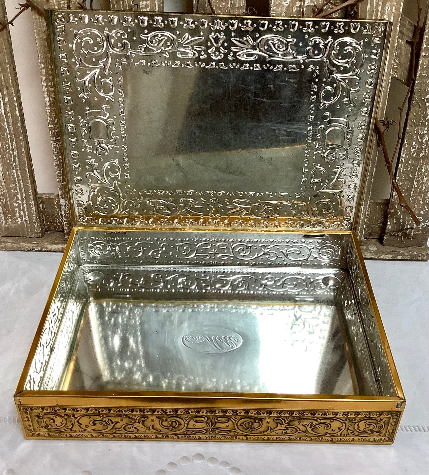 Boîte a biscuit métal van melle rotterdam  vintage