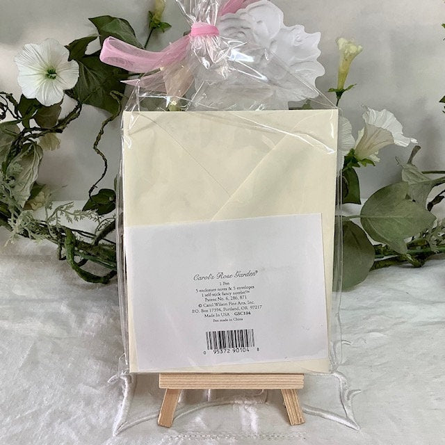 Cartes enveloppes bloc notes vintage royal garden théière cœur