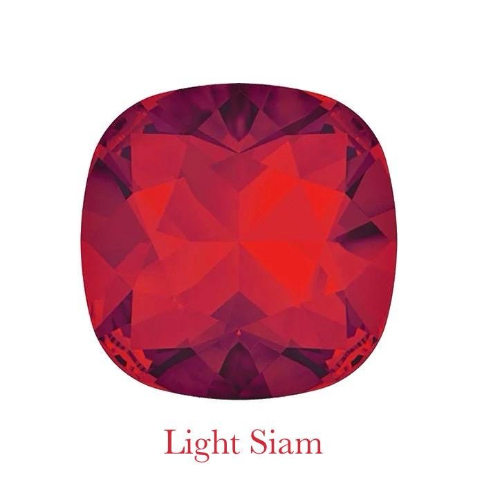 Collier coeur Light siam pendentif cristal Swarovski chaîne Gold Filled plaqué or 14 k