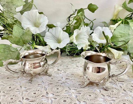 Petits pots métal argenté vintage