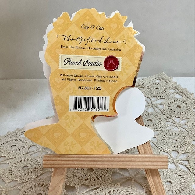 Carte victorienne vintage chat avec enveloppe