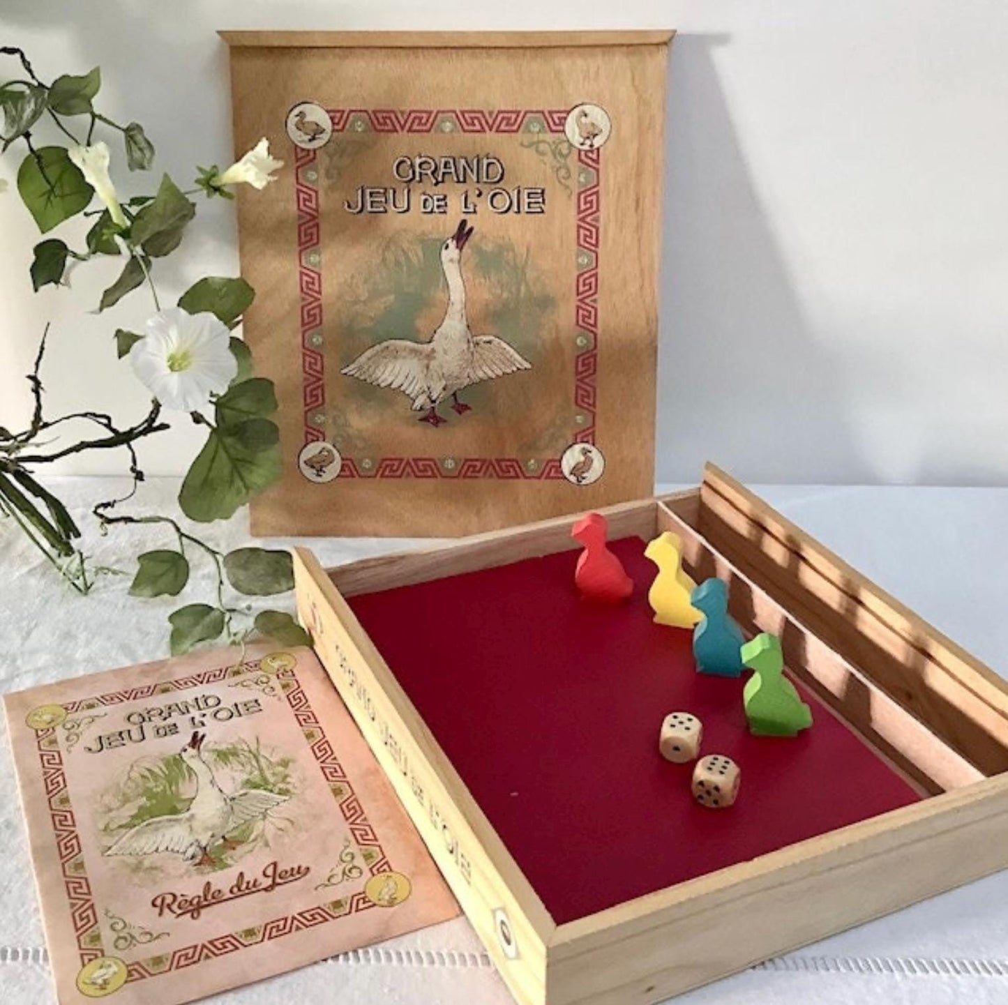 Jeu de l’oie vintage coffret bois