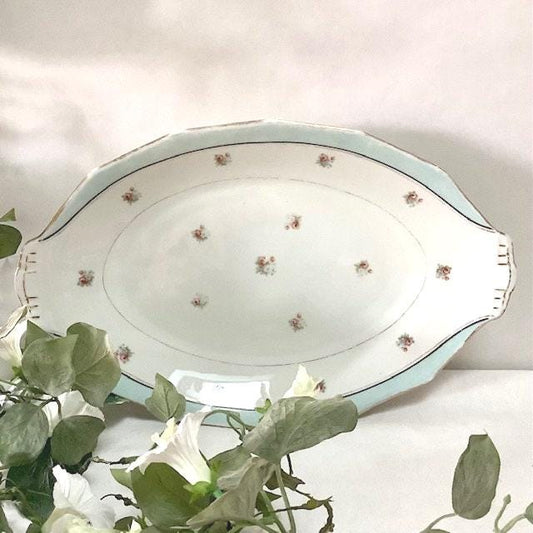 Grand plat ovale porcelaine Limoges France vintage