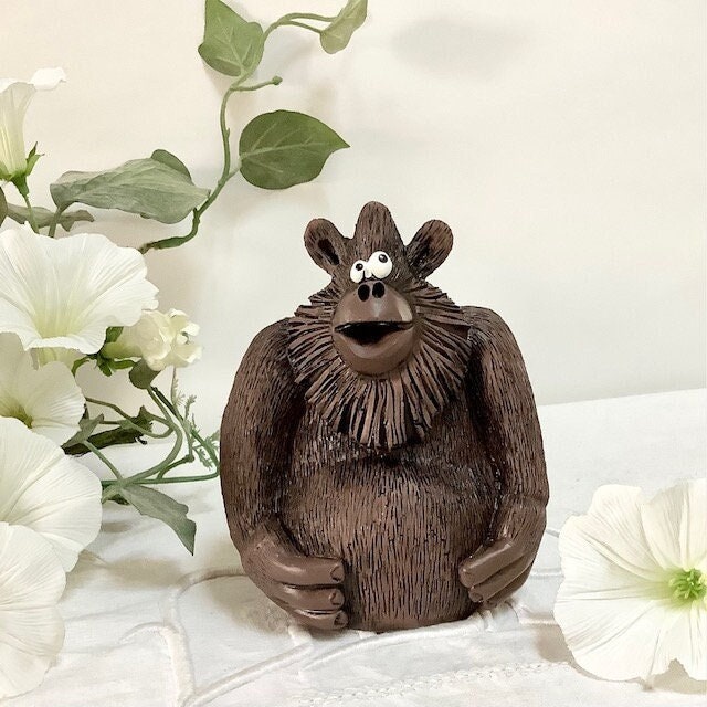 Tirelire gorille résine collection Paolo Chiari  ht 12 cm vintage