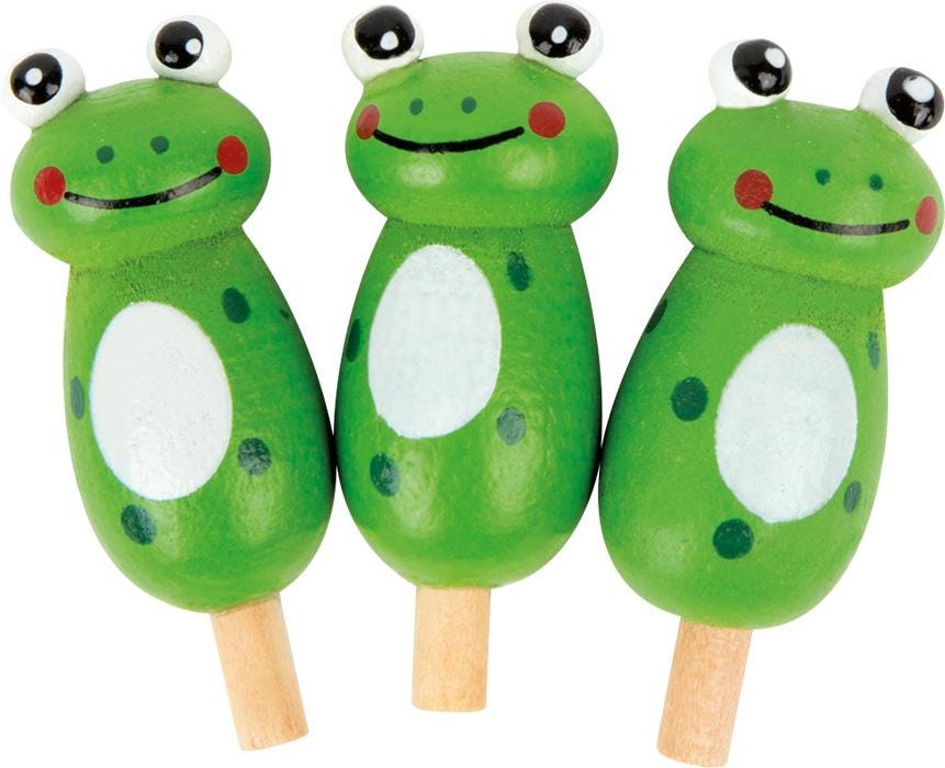 Jeu solitaire bois grenouilles