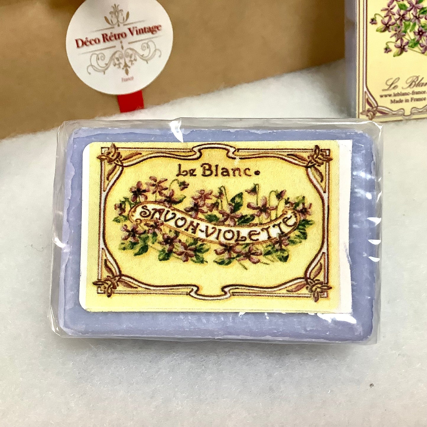 Savon violette savons invités  Leblanc vintage