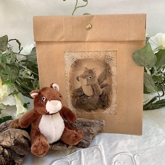 Mini peluche écureuil roux ht 10 cm