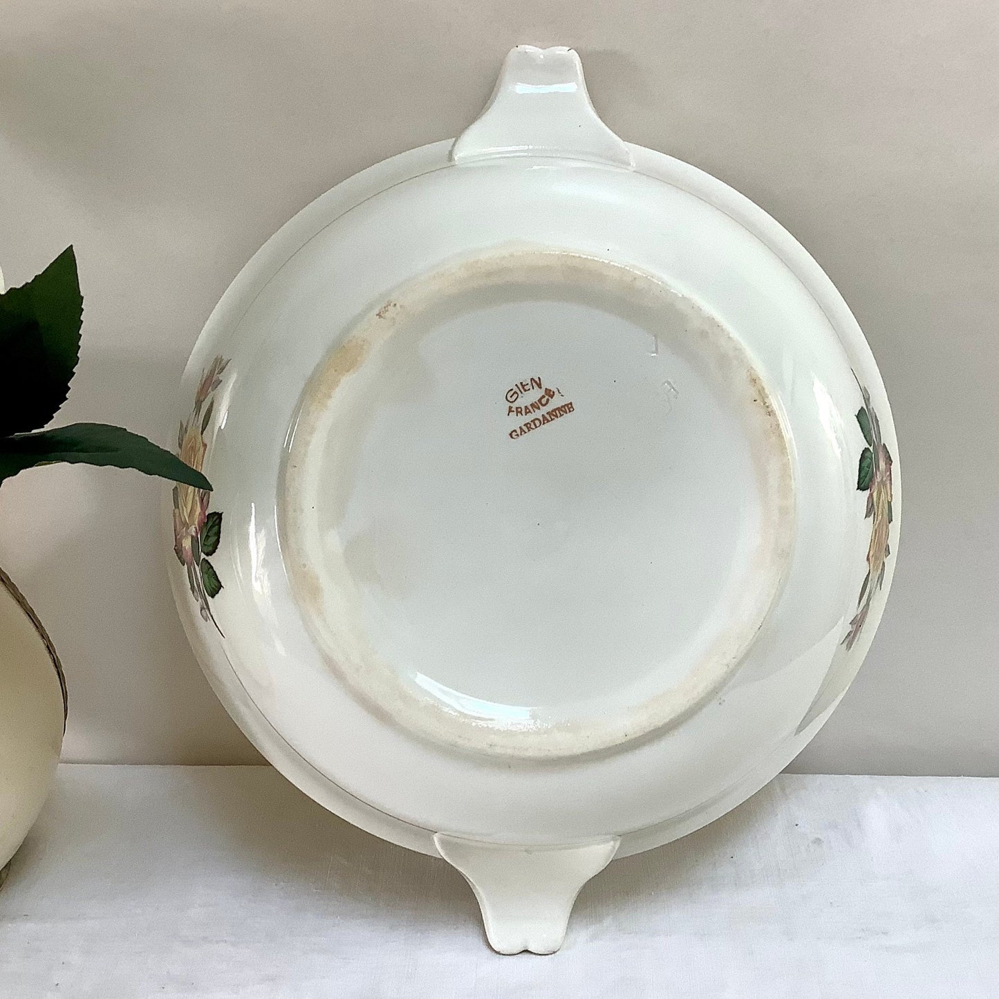 Saladier et saucière faïence Gien Gardanne vintage