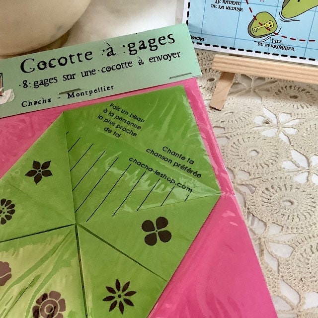 Jeux cocotte à gages salière chasse au trésor