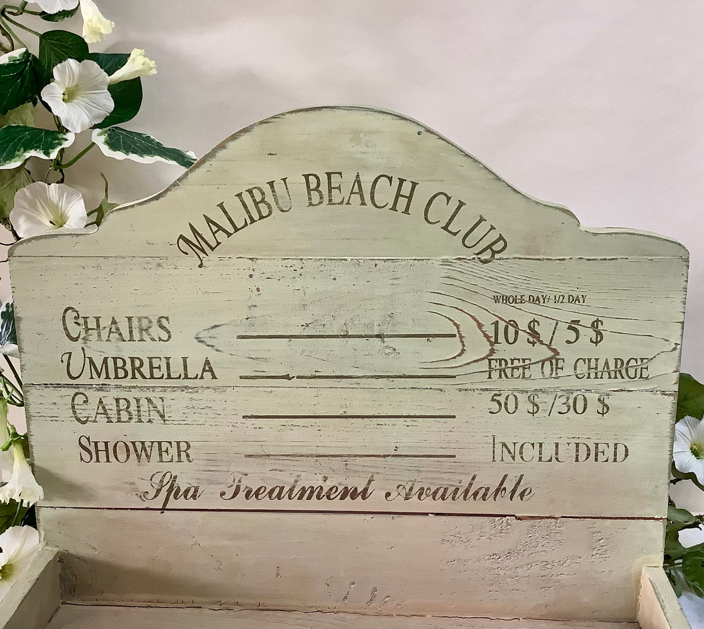 Organisateur de bureau malibu beach club vintage ht 70 cm