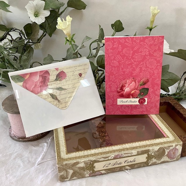 Cartes postales enveloppes vintage royal garden roses anciennes