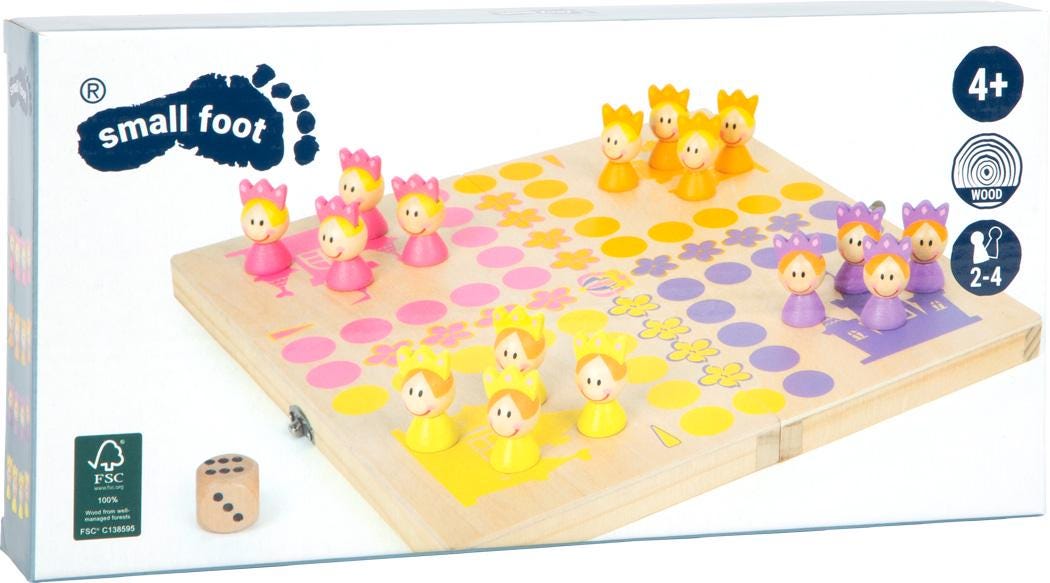 Jeu bois ludo princesses