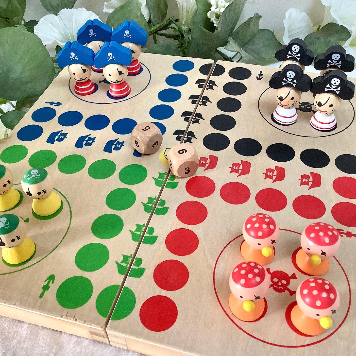 Jeu bois ludo île des pirates