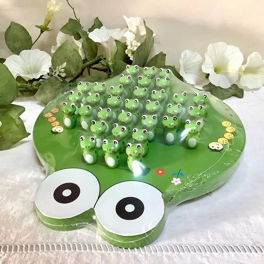 Jeu solitaire bois grenouilles