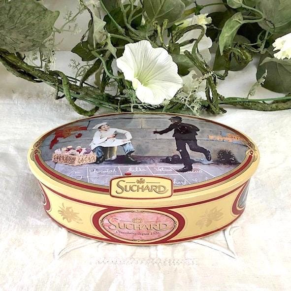 Boîte métal ovale Suchard vintage