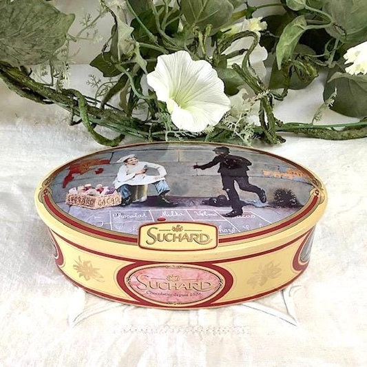 Boîte métal ovale Suchard vintage