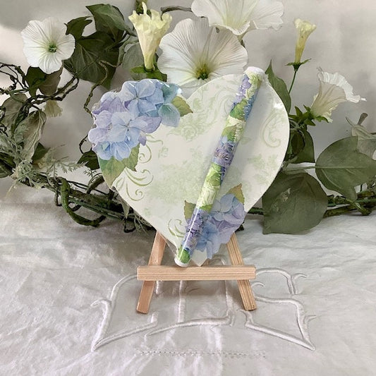 Bloc notes vintage royal garden cœur et hortensia