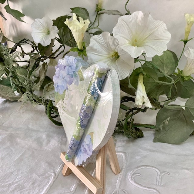 Bloc notes vintage royal garden cœur et hortensia