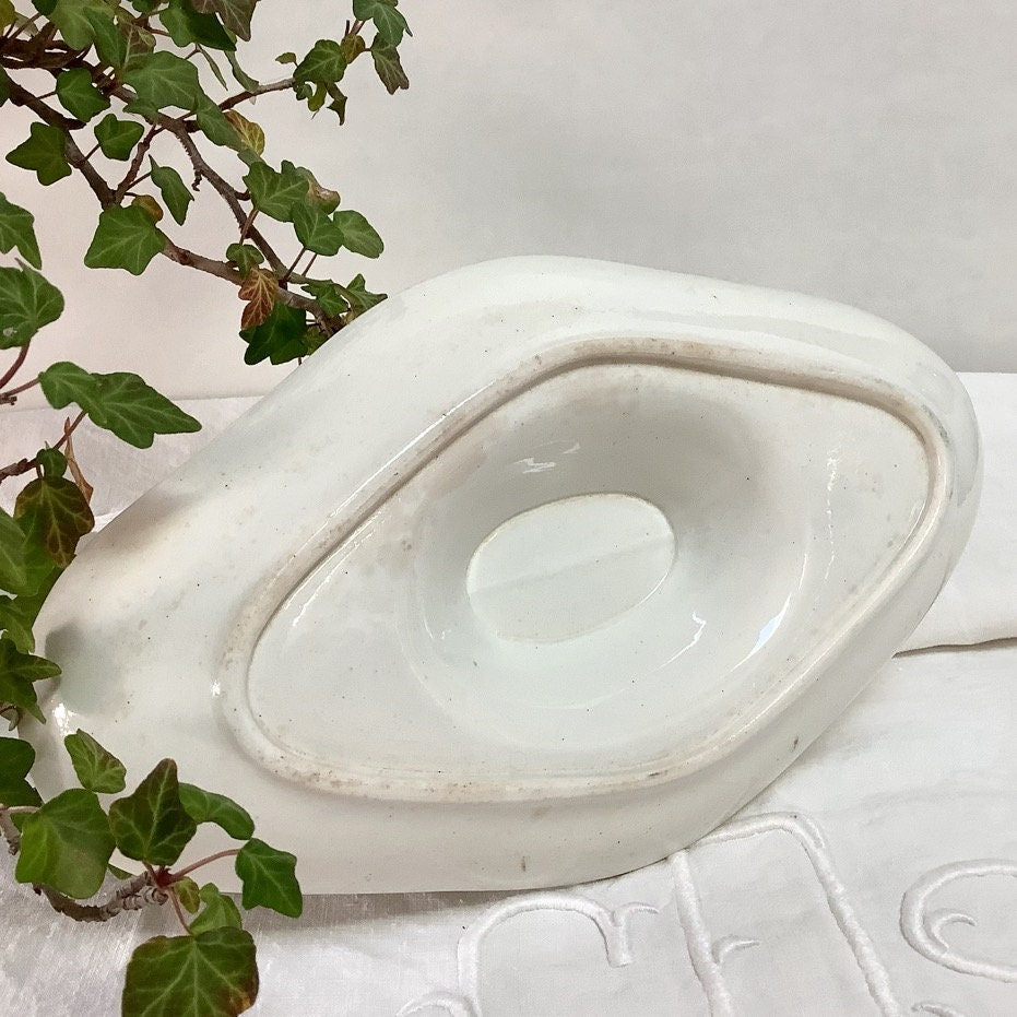 Saucière et assiette creuse faïence vintage  Saint Amand 