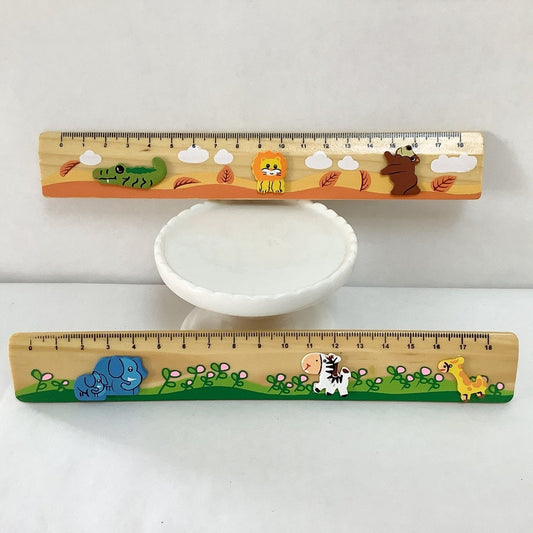 Règles bois animaux Afrique  18 cm