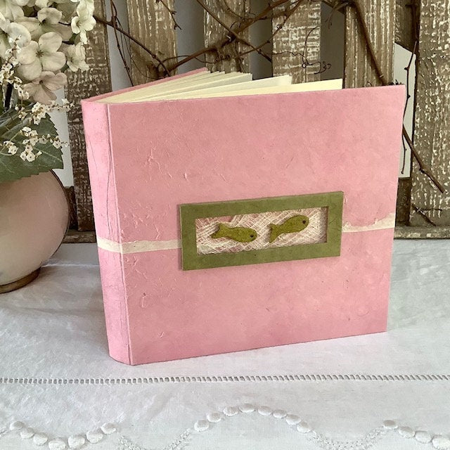 Album photo rose artisanal fait main