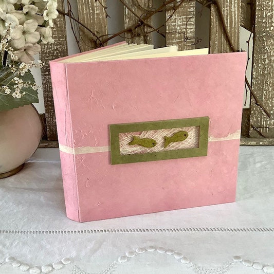 Album photo rose artisanal fait main