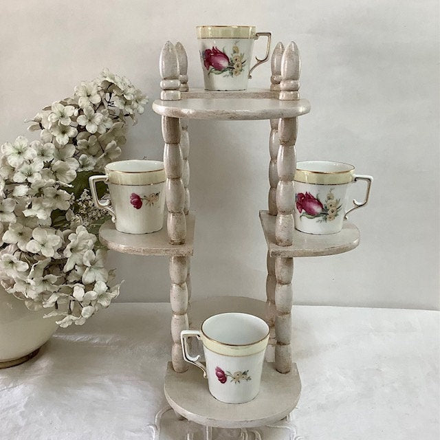 Étagère bois à poser patiné vintage