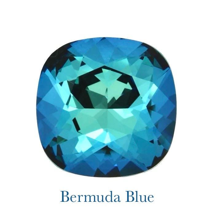 Collier cœur Bermuda blue  pendentif cristal Swarovski chaîne maillon ovale acier inox doré