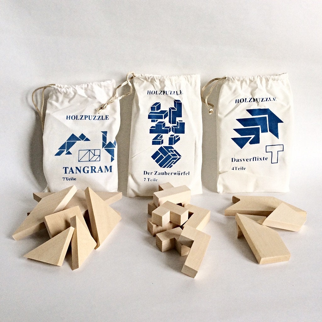 Jeu en bois casse tête 3 modèles différents modèle A