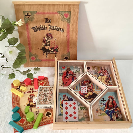 Jeu le nain jaune coffret bois vintage