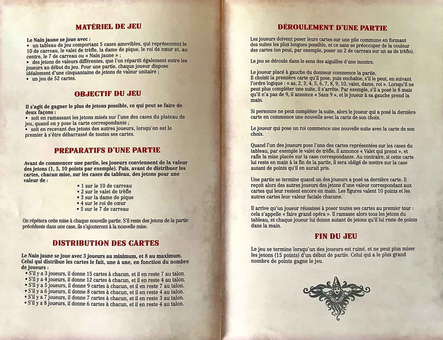 Jeu le nain jaune coffret bois vintage