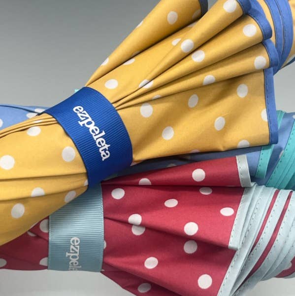 Parapluie ombrelle rouge pois anti UV EZPELETA - UPF50