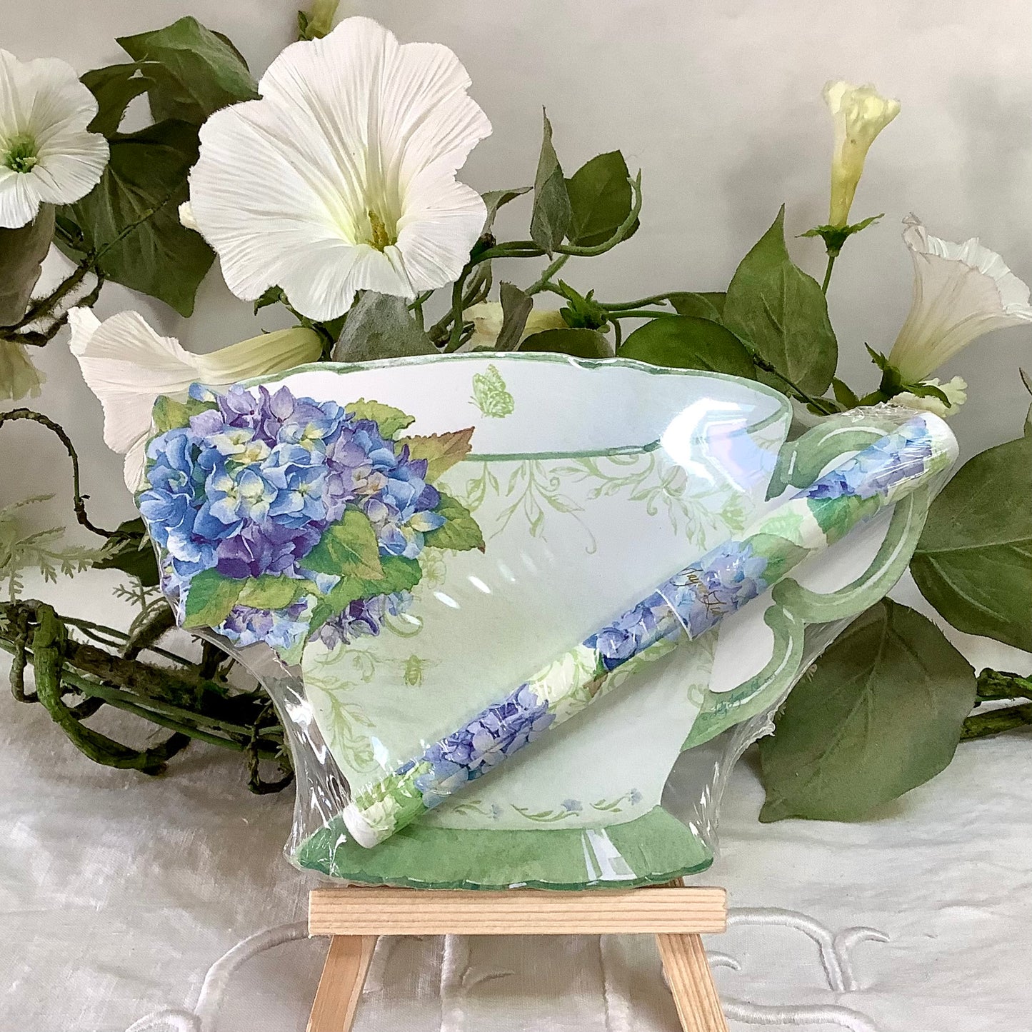 Bloc notes vintage royal garden tasse et hortensia
